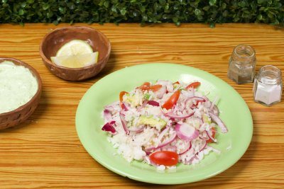 Ensalada con arroz y palta